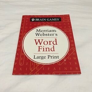 📚3/$35 NEW Brain Games Merriam Webster's Word Find Large Print Book Booklet